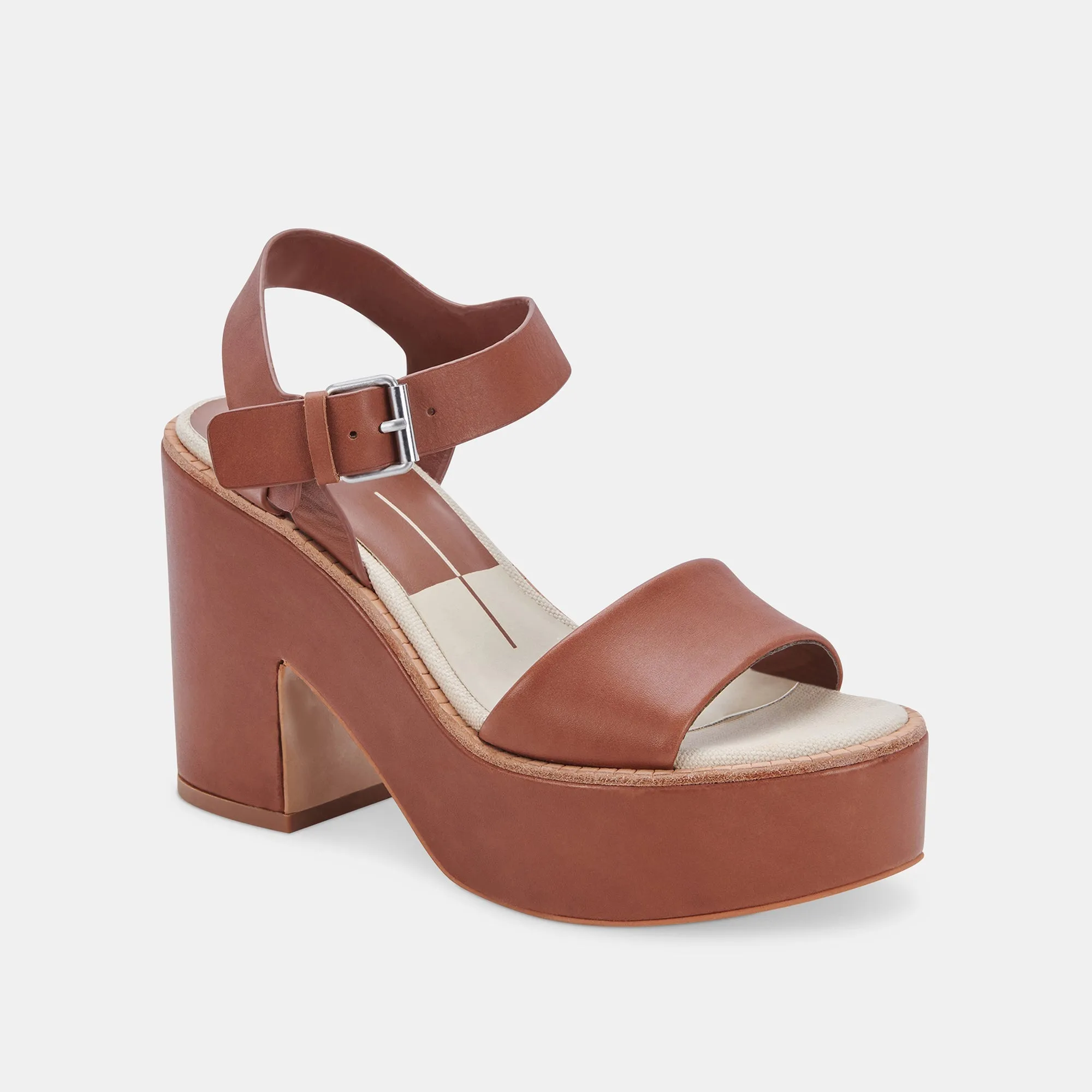 ELLY HEELS DK BROWN LEATHER - re:vita