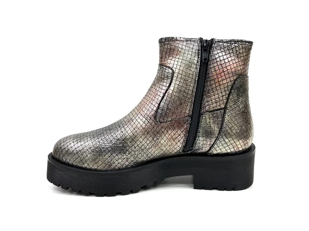 Emilia Metallic Ankle Bootie