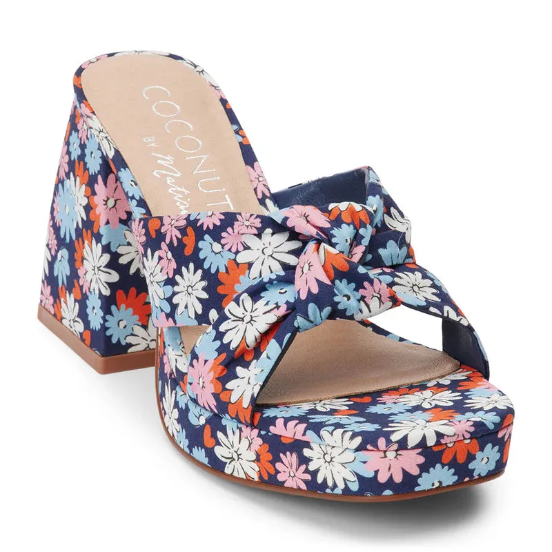 Esme Platform Heel - Navy/Floral