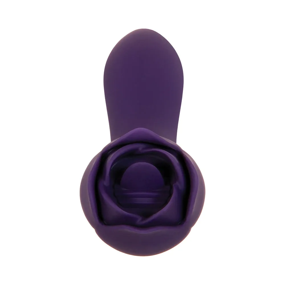 Evolved Thorny Rose Rechargeable Silicone Dual-Ended Vibrator Purple