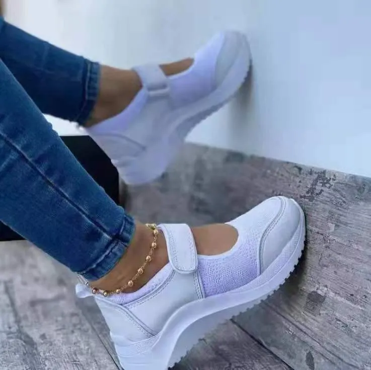 Fashionkova  Shoes Women 2022 Mesh Breathable Wedge Sneakers Shoes Women Platform Casual Sport Shoes Women Vulcanize Shoes Zapatillas Mujer