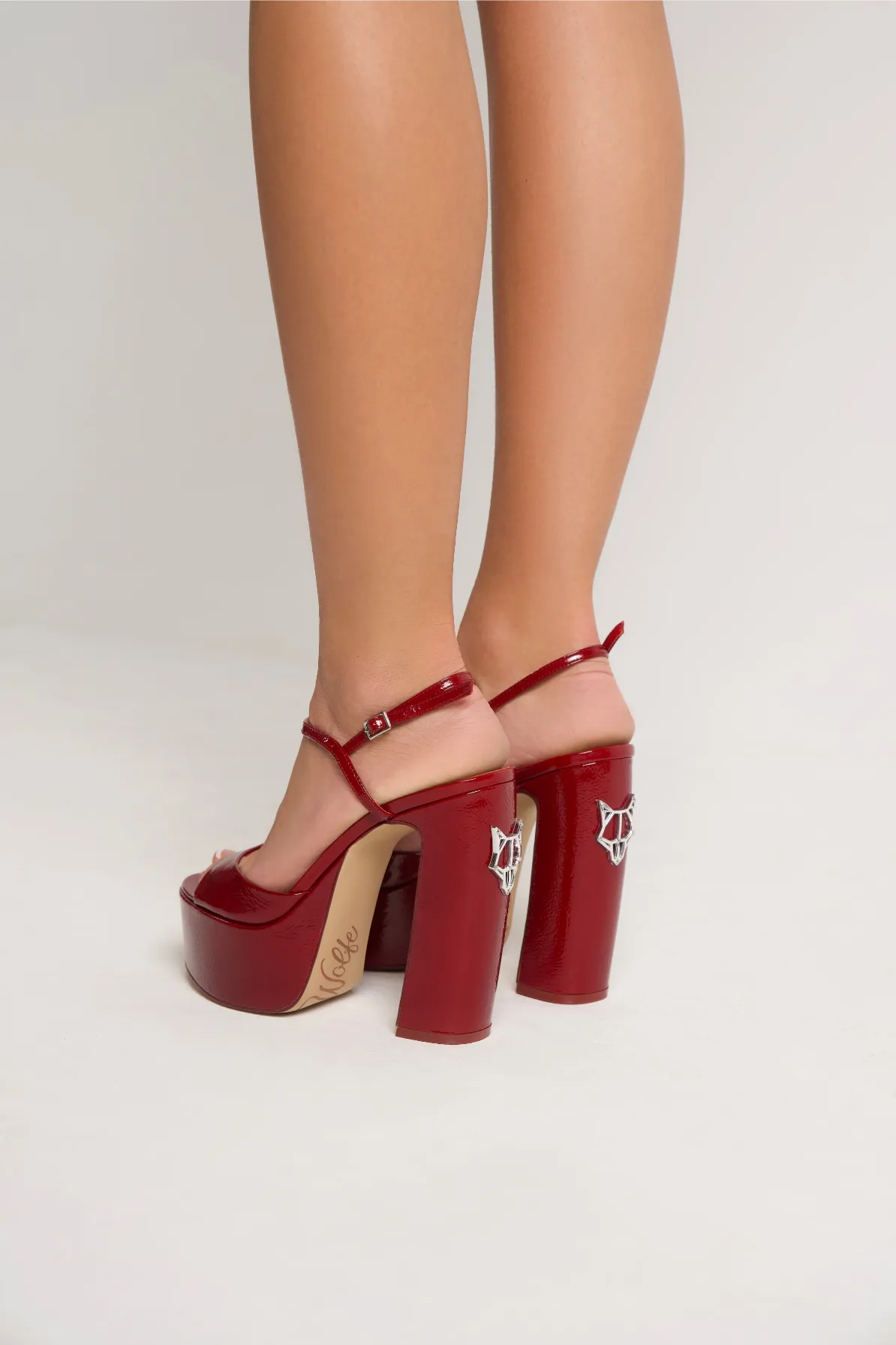 Fire Crinkle Patent Leather Red