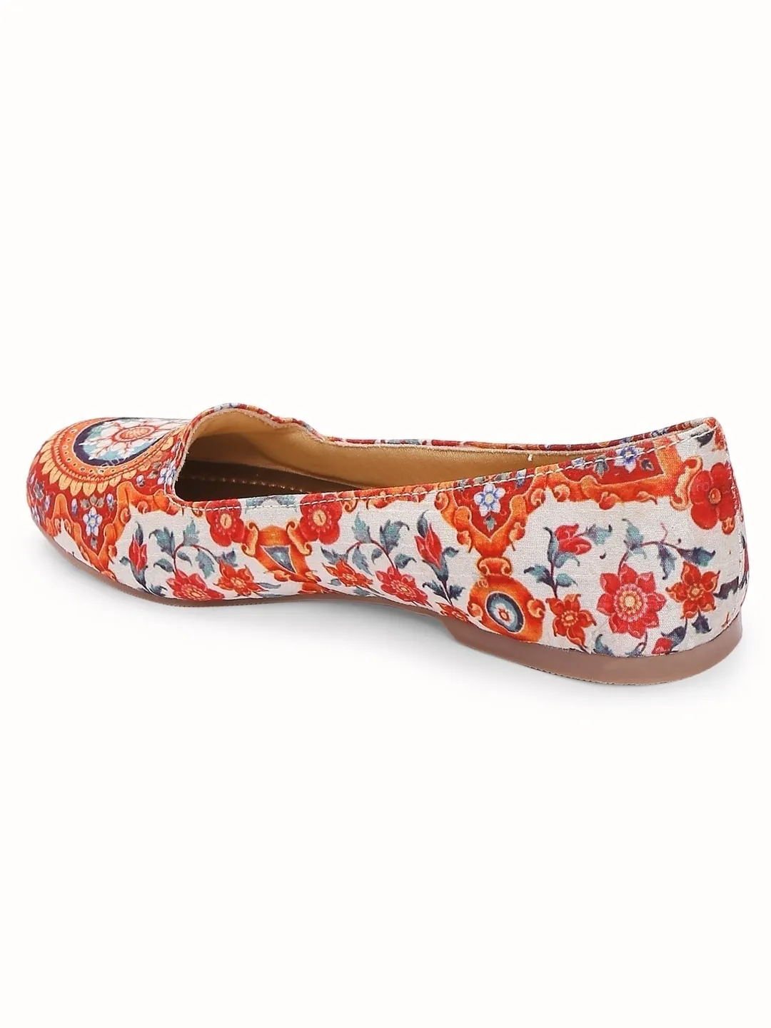 Floral Mughal Art Loafers Shoes