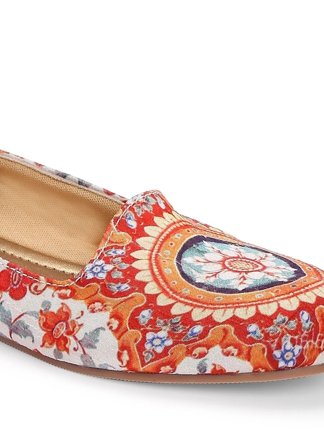 Floral Mughal Art Loafers Shoes