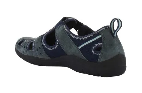 Free Spirit Cleveland Navy Womens Casual Touch Fastening Suede Shoes