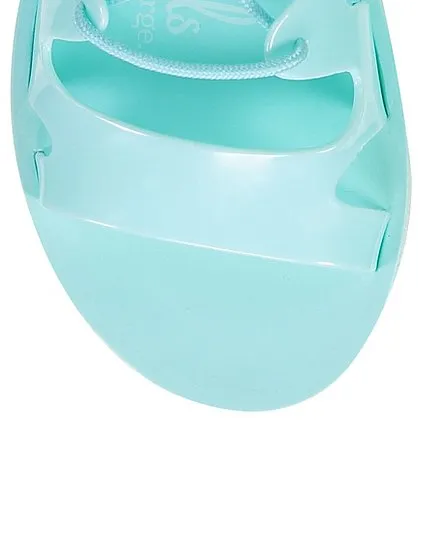 George Girls Teal Lace-up Jelly Sandals