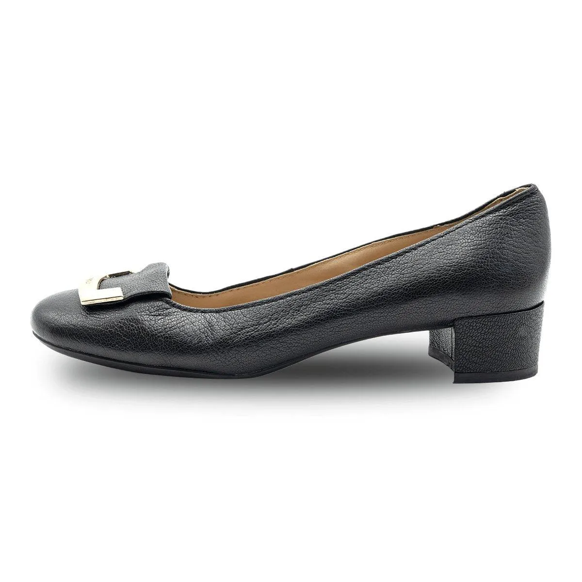 Geox Pump High-Heel Shoes Leather Black Colour For Women