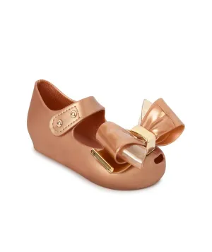 Girls Jelly Bow Shoes – ROXY - Brown - Gold