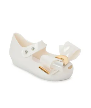 Girls Jelly Bow Shoes – ROXY - White