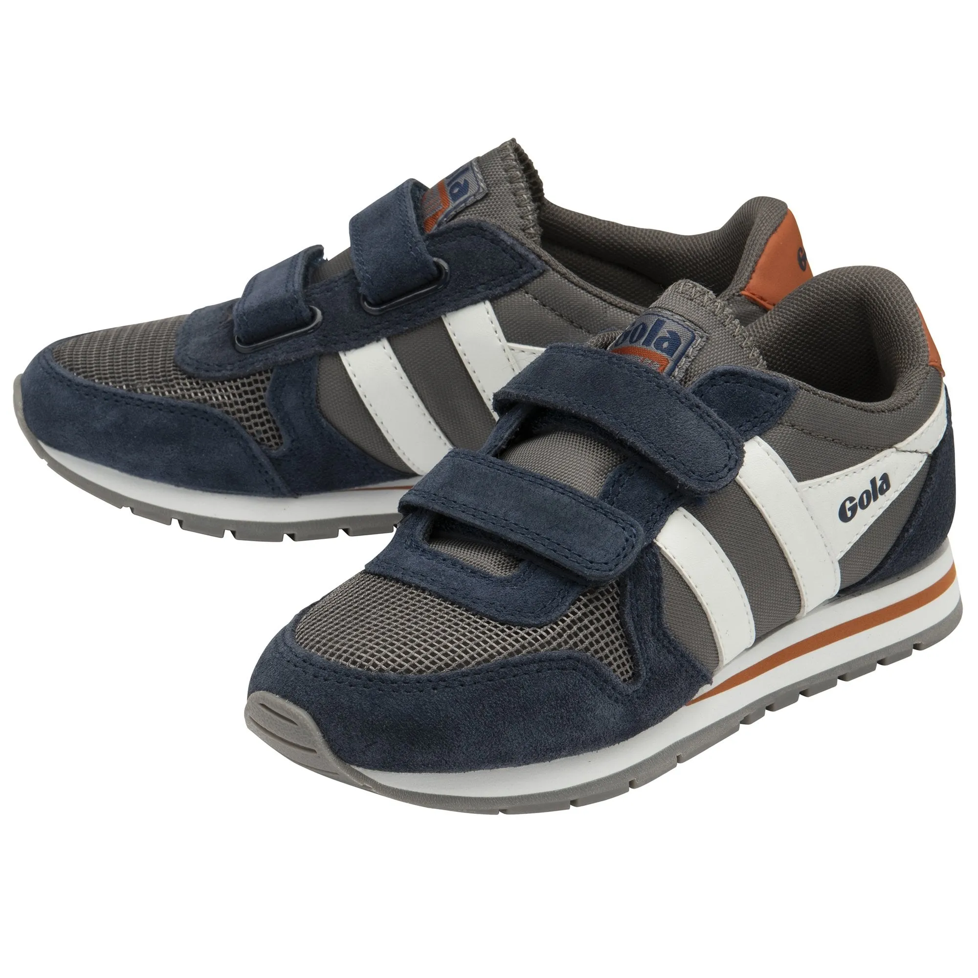 Gola Boys Trainer Daytona Strap Navy/Ash/White