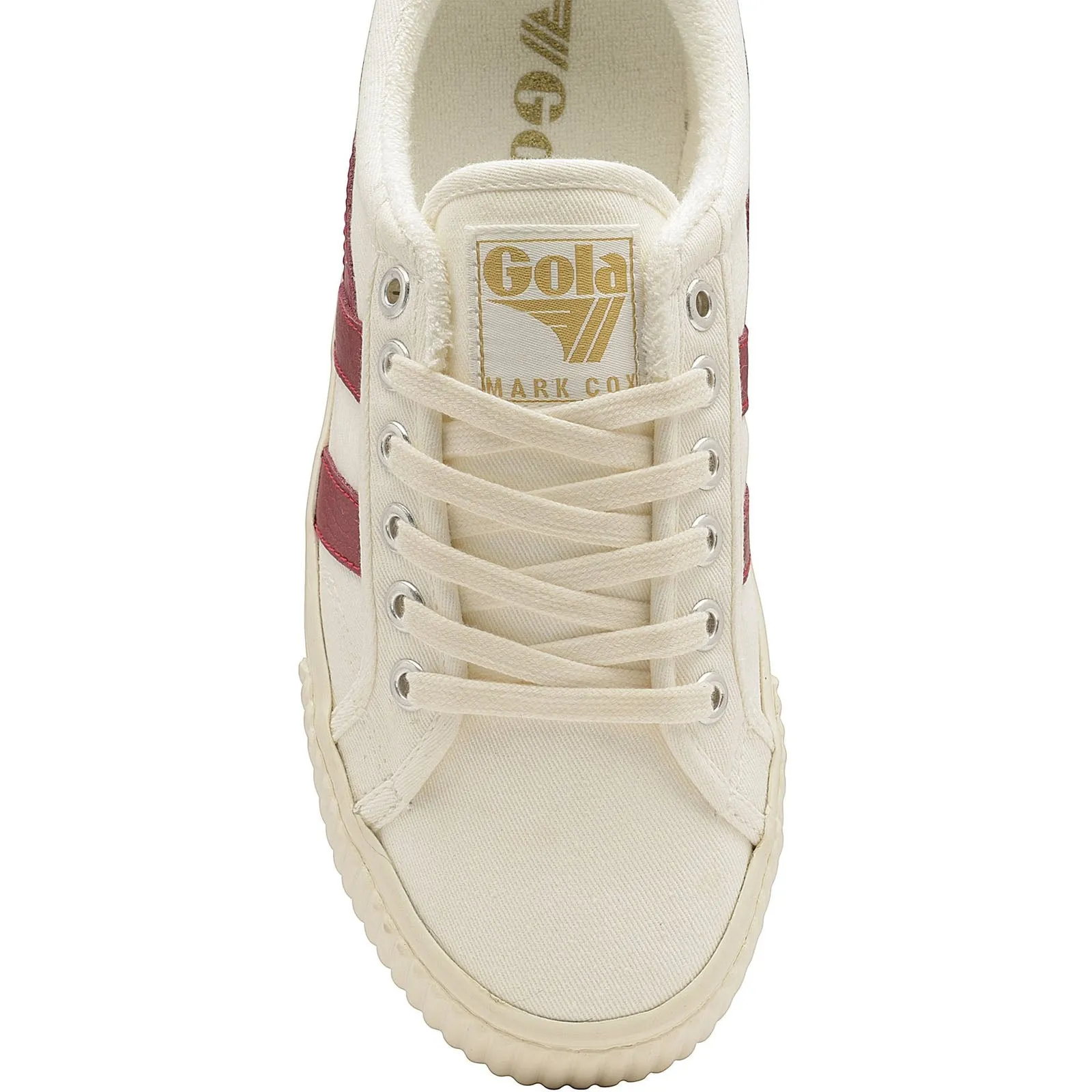 Gola Womens Tennis Mark Cox Classic Trainers - White/Deep Red