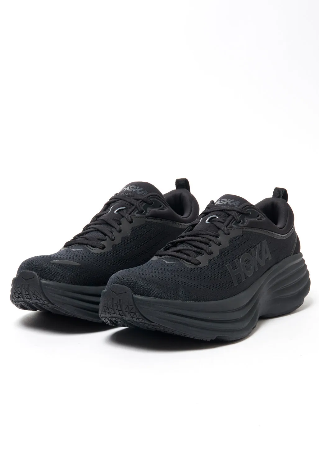 Hoka Bondi 8 Men's Shoes - Black/Black