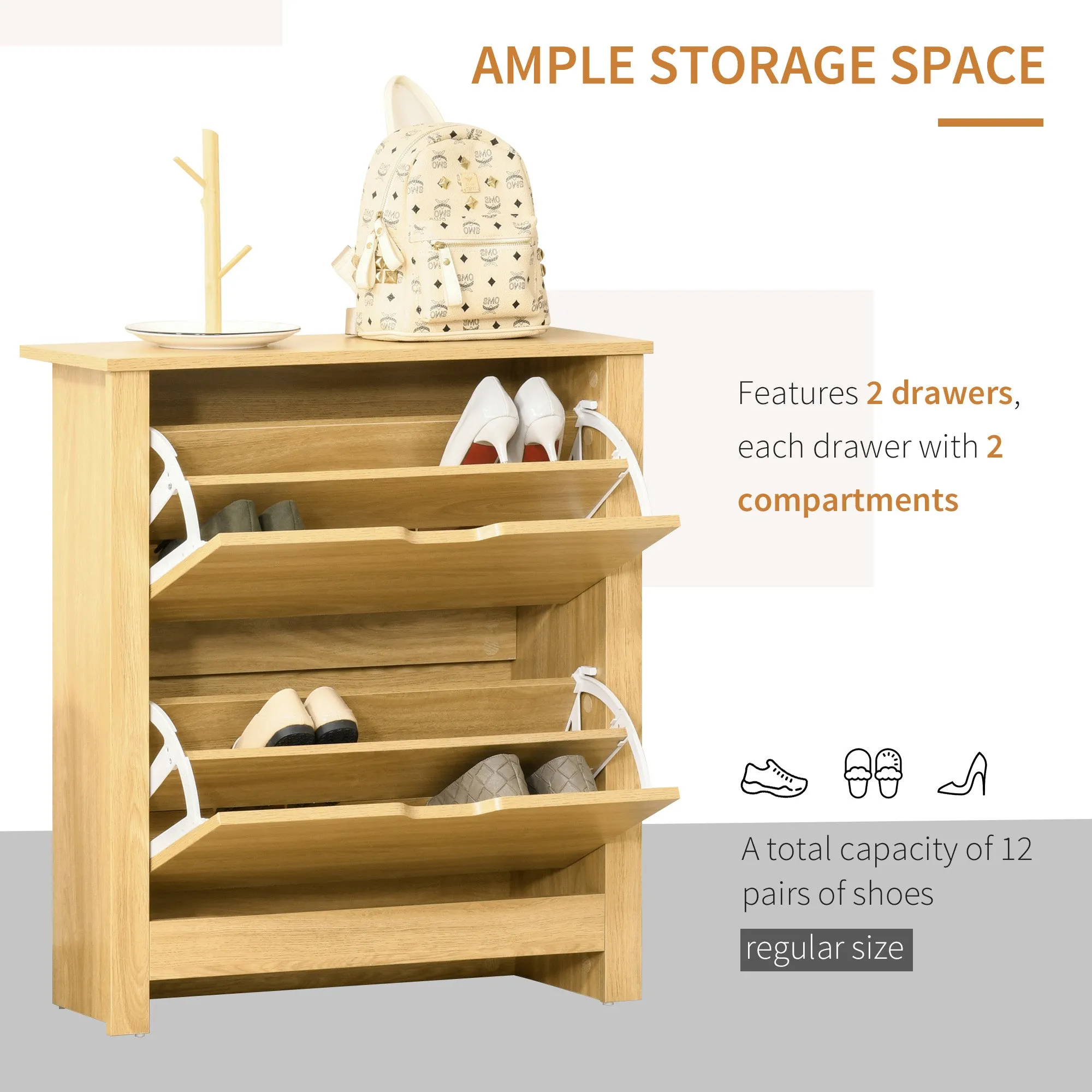 Homcom Narrow Shoe Cabinet