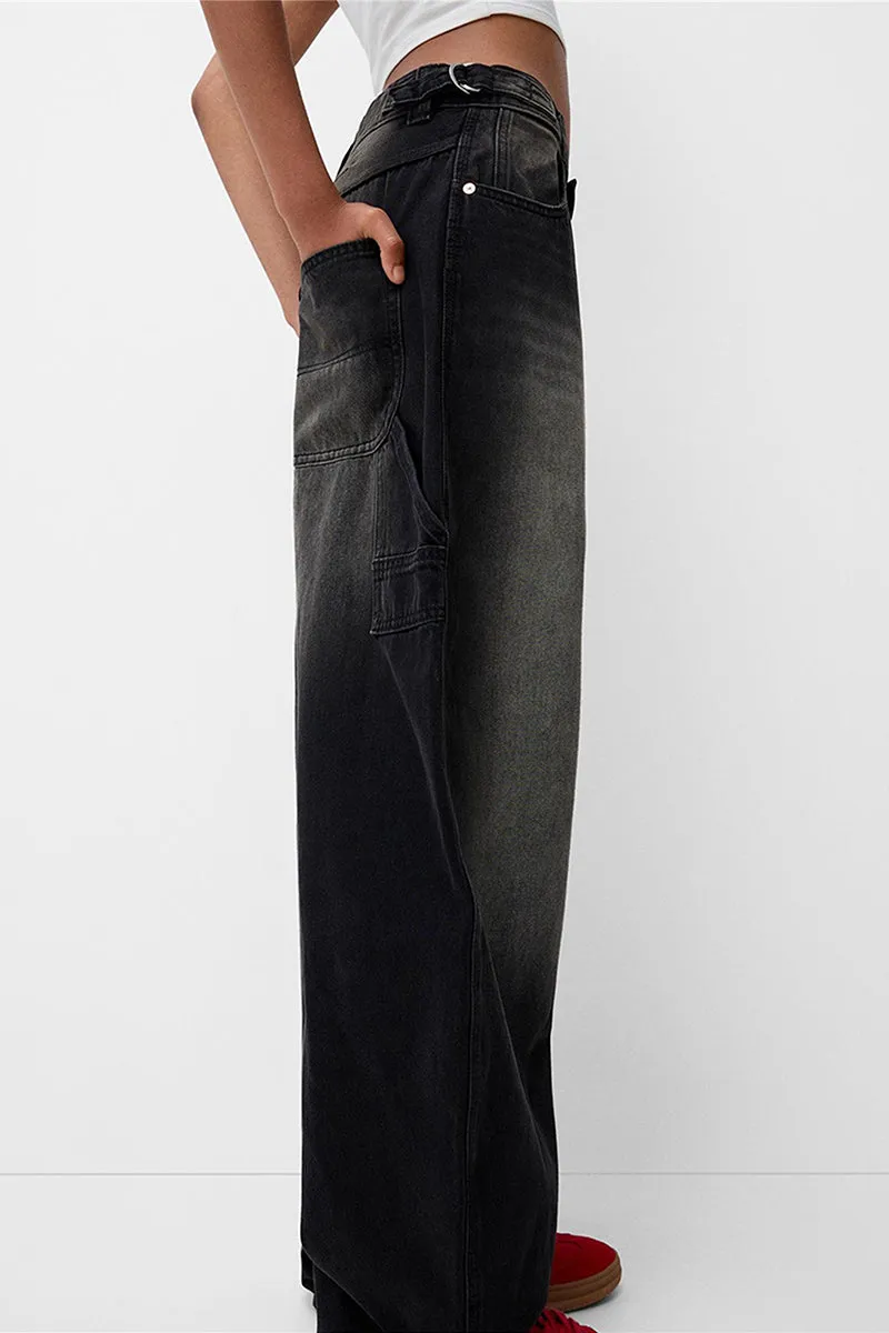 HPT1270 Midnight Fade Wide-Leg Jeans Pant