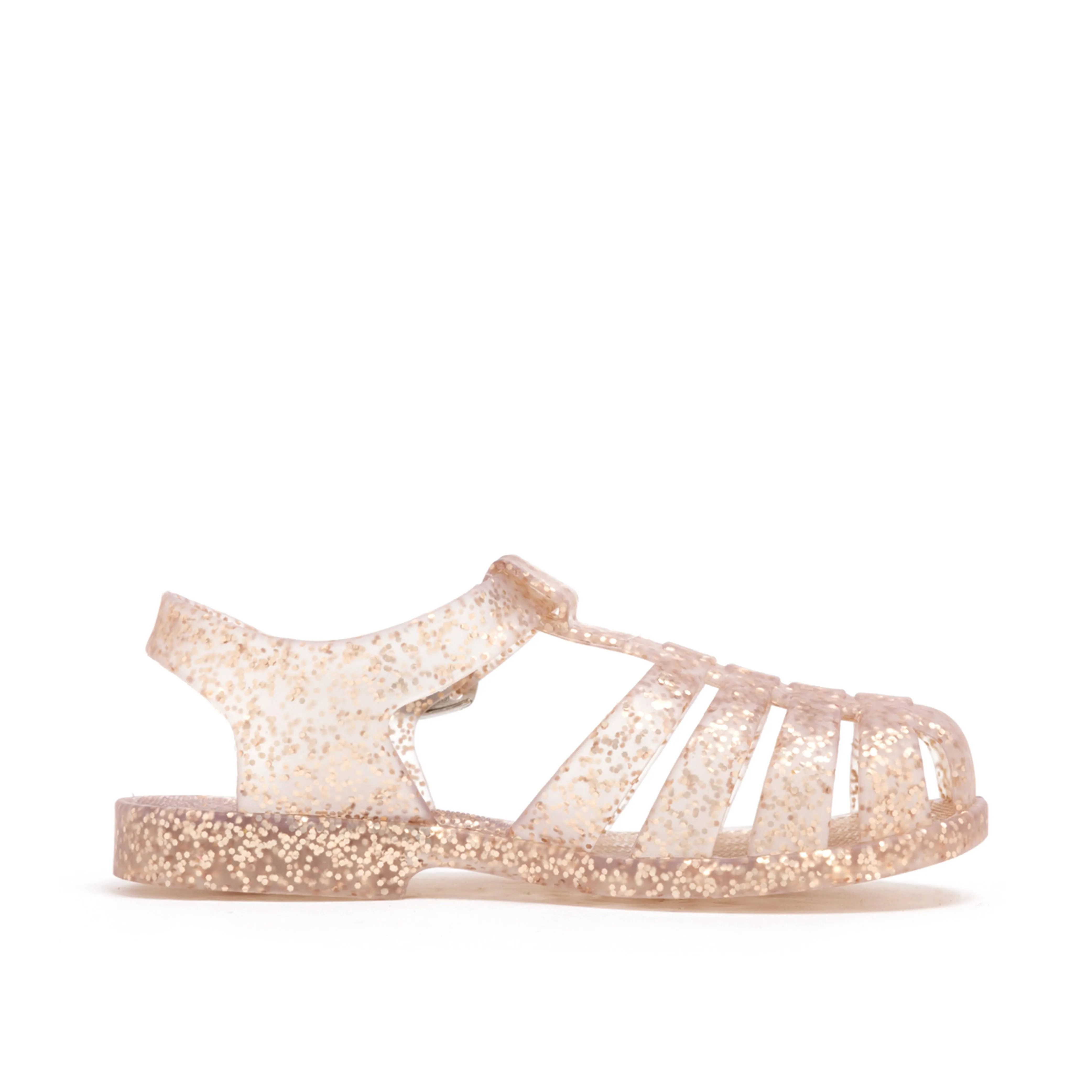 JELLY SANDAL | ROSE GOLD GLITTER