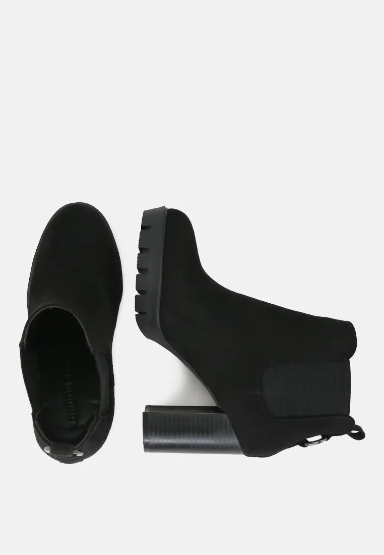 Kasey Chunky Heeled High Ankle Boots