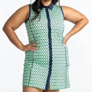 Kinona Resolution S/L Dress - Chevron Green