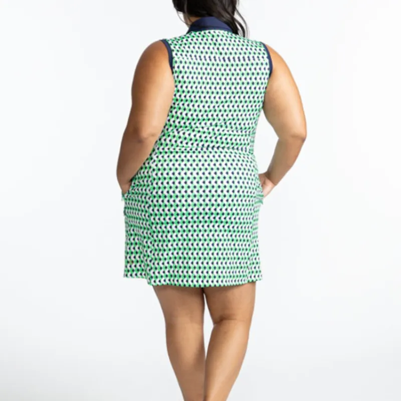 Kinona Resolution S/L Dress - Chevron Green