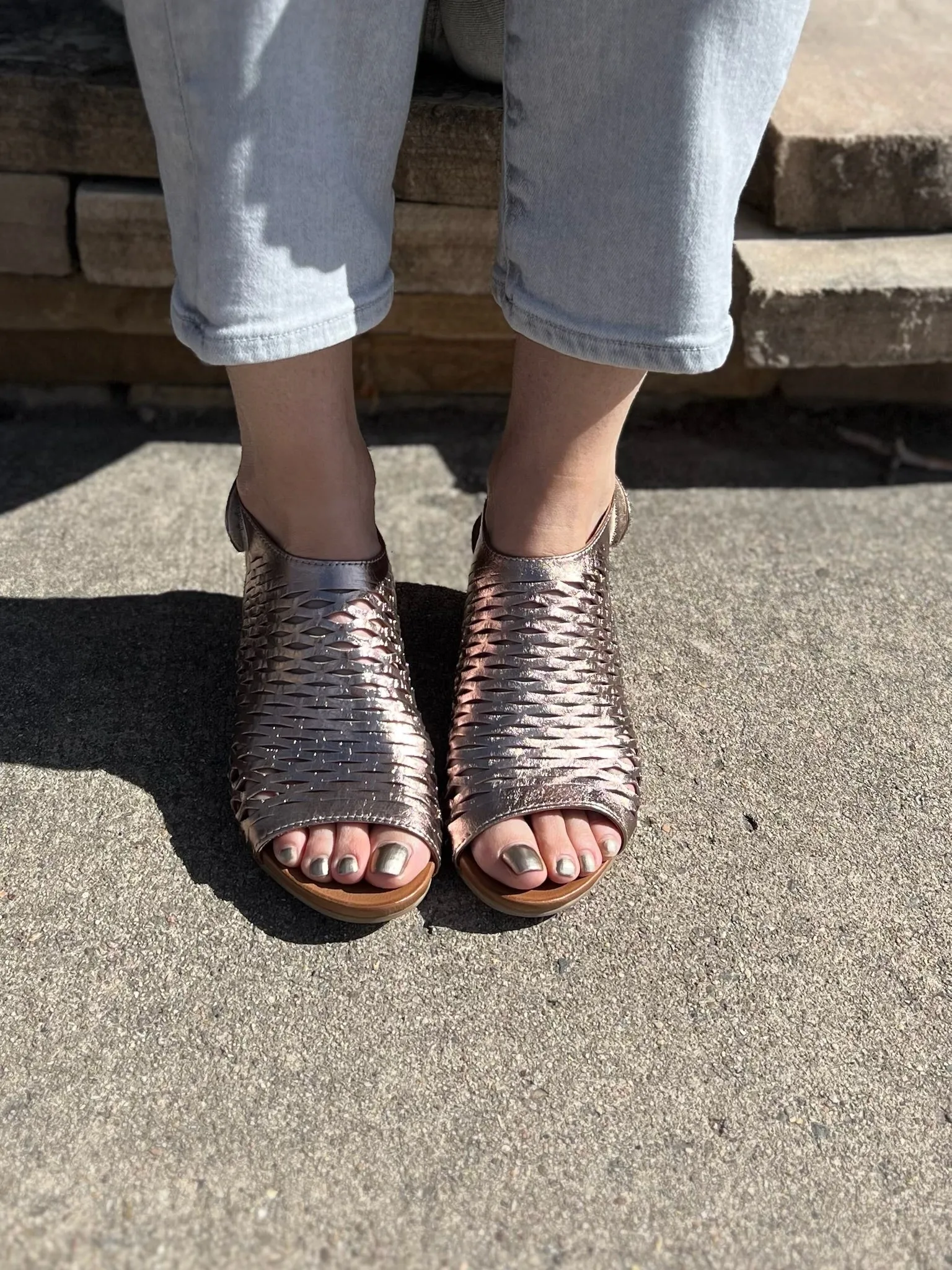 Lacey in Taupe Metallic