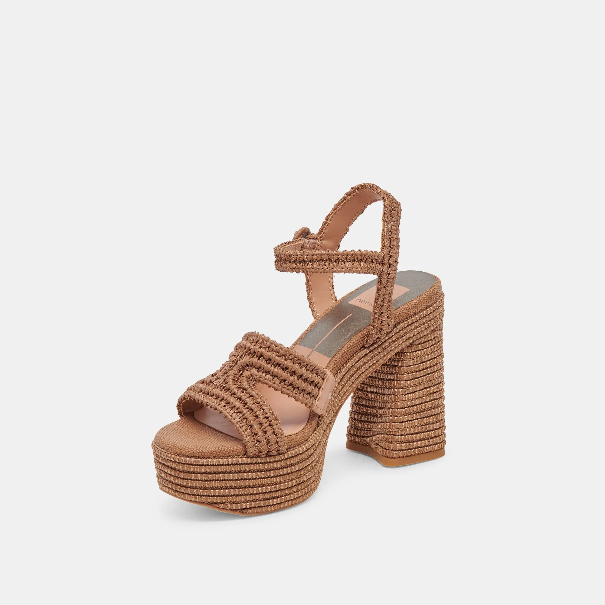 LACYE HEELS BROWN WOVEN