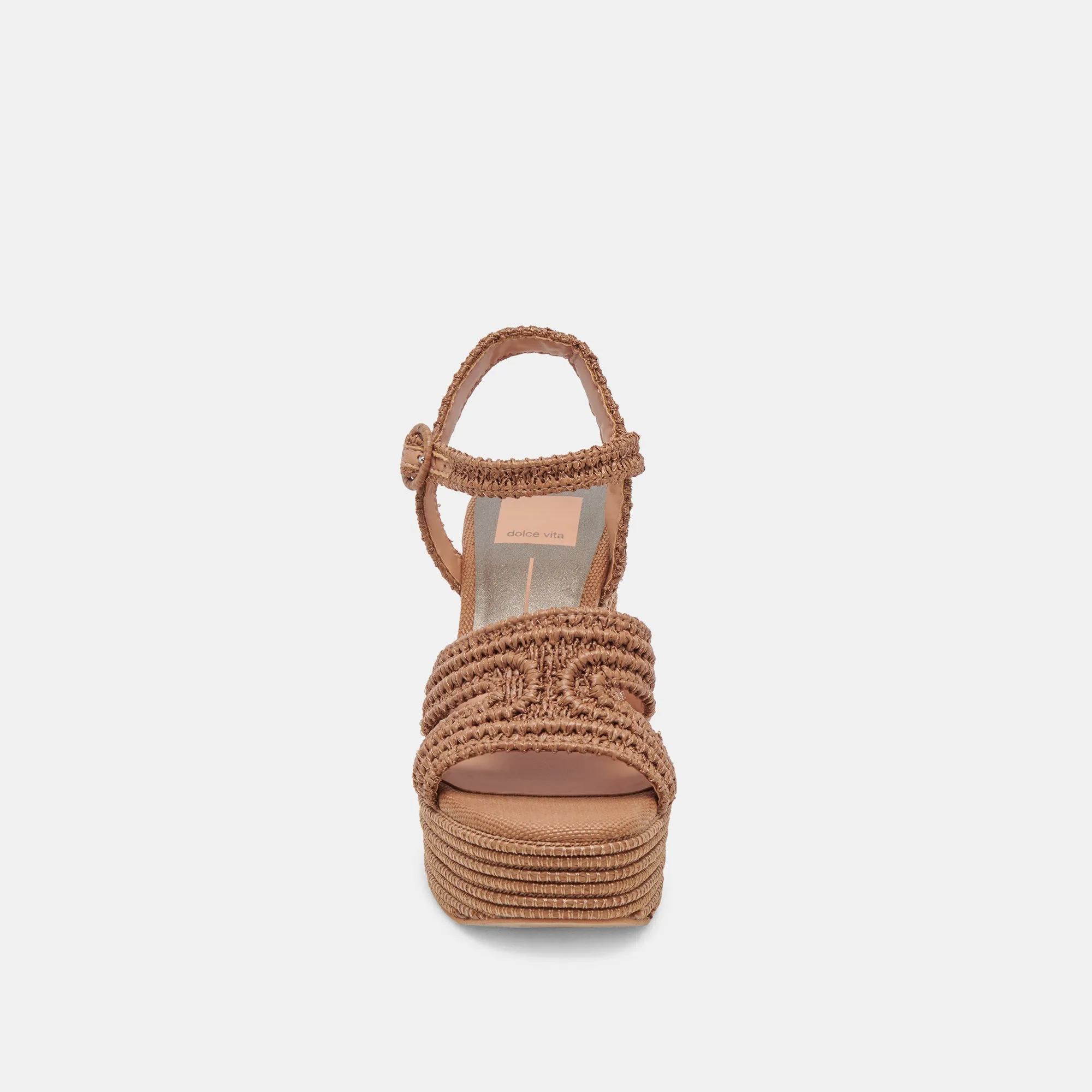 LACYE HEELS BROWN WOVEN