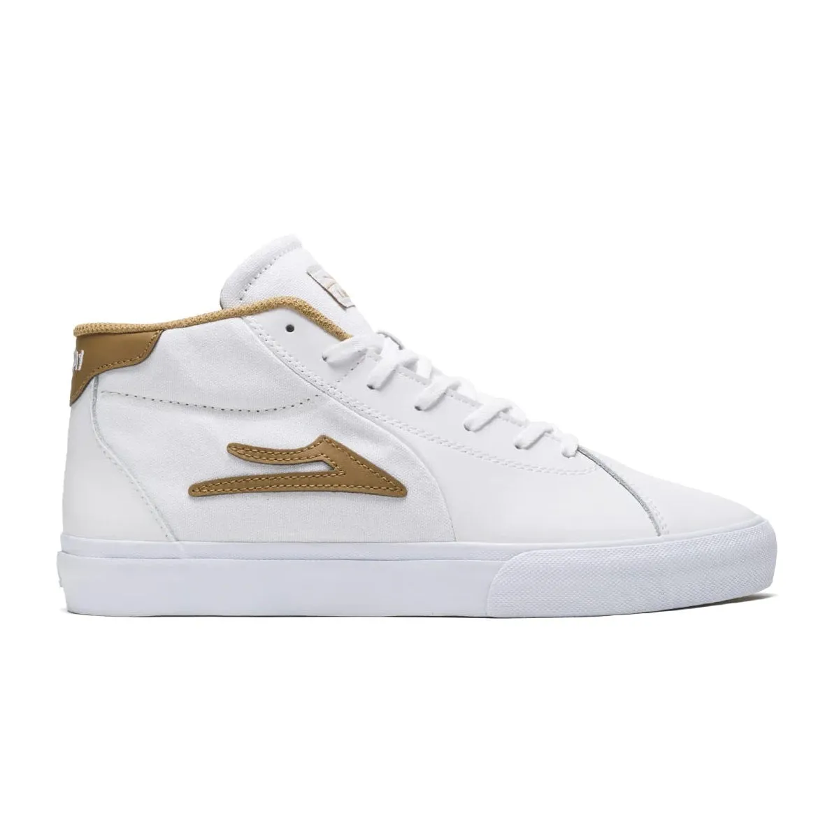 Lakai Flaco II Mid White / Tobacco Leather