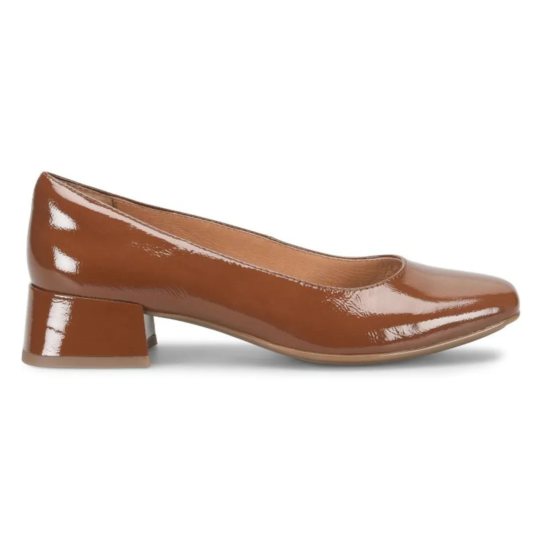 Lillian Block Heel Pump - Toffee