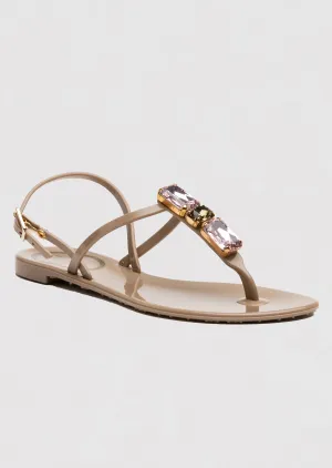 Llaria Jelly Sandals with Back Strap and 3 Austrian Set Crystals