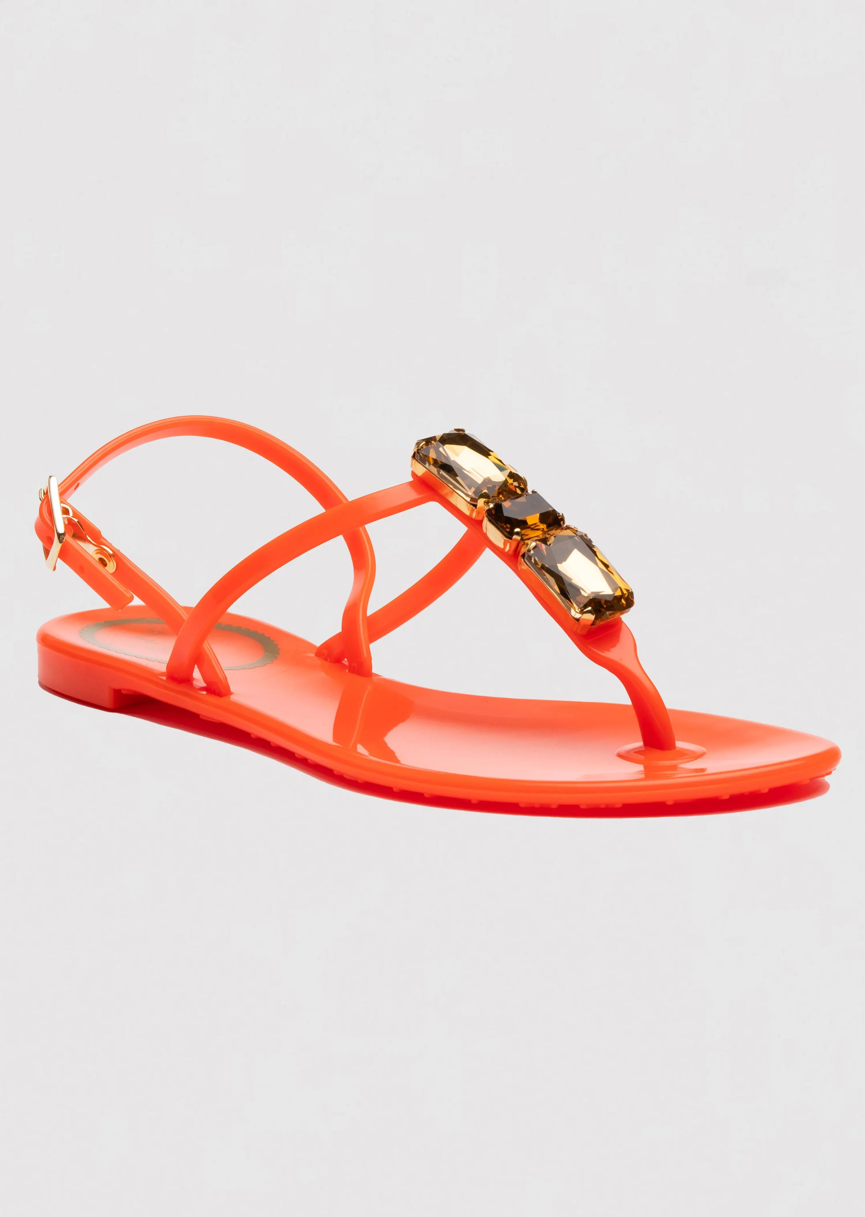 Llaria Jelly Sandals with Back Strap and 3 Austrian Set Crystals