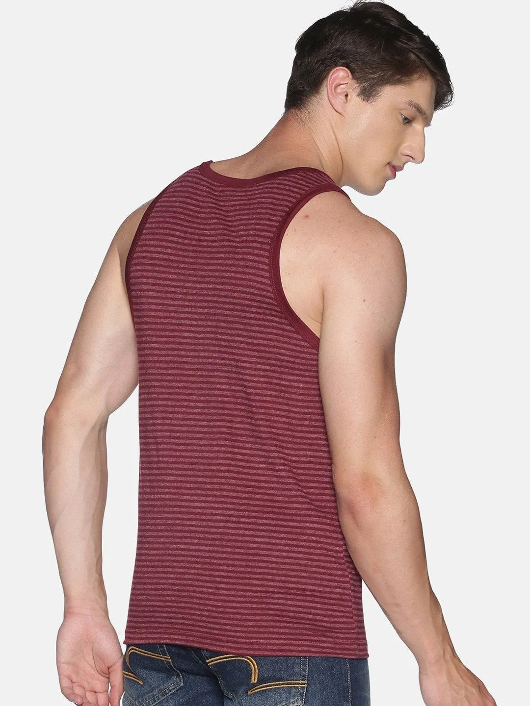 Maroon Sleeveless Vest Tank Top for Men