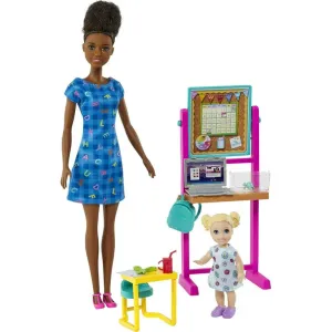 Mattel HCN20 Barbie Careers Teacher Playset With Brunette Fashion Doll, Furniture & Accessories