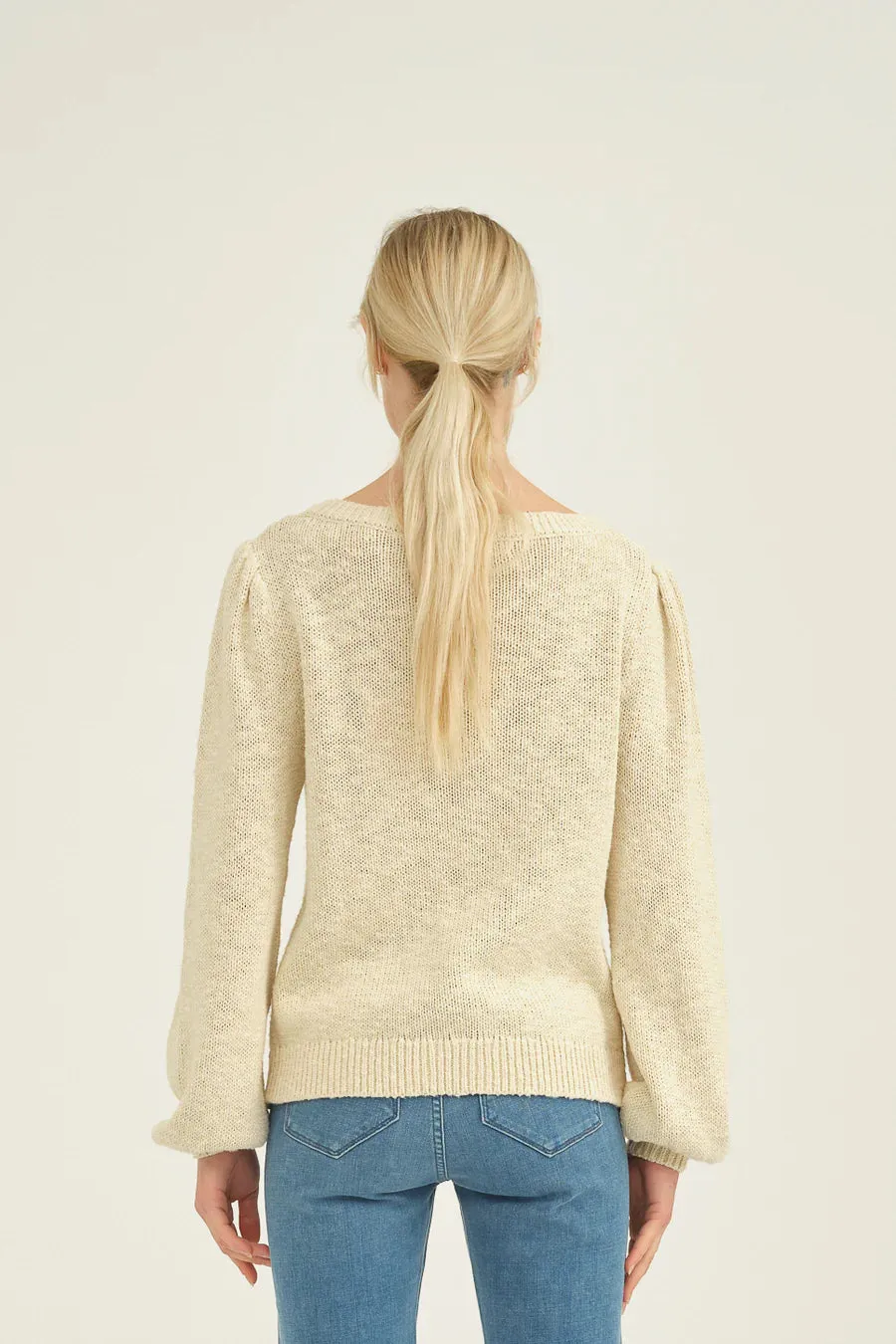 May Boatneck Knit Whisper White