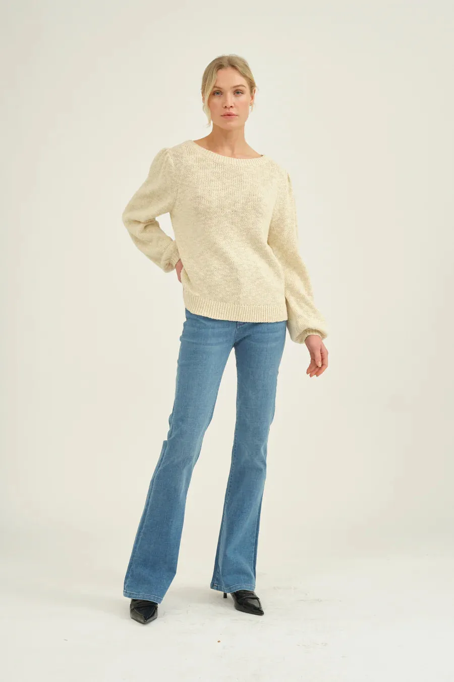 May Boatneck Knit Whisper White