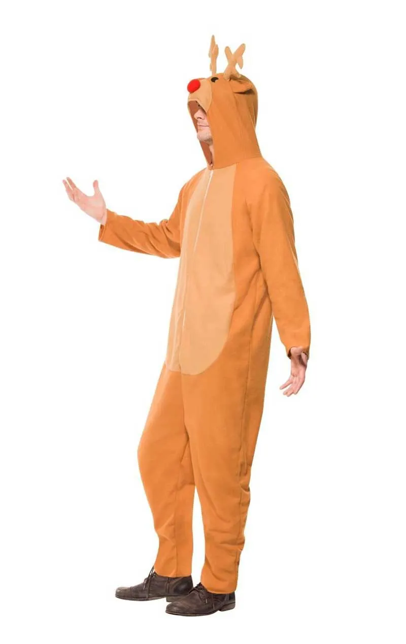 Mens All-in-One Reindeer Costume