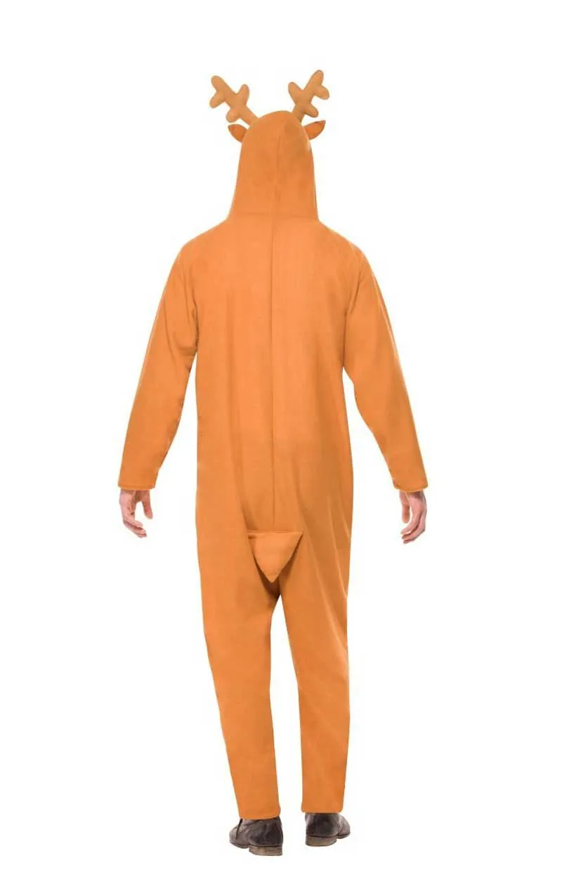 Mens All-in-One Reindeer Costume