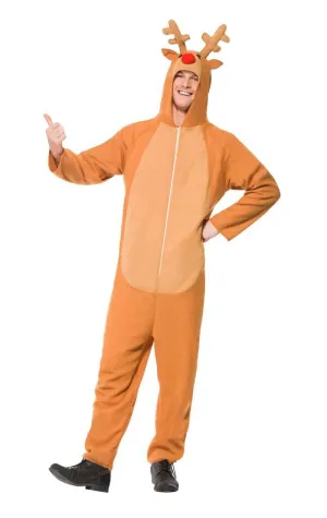 Mens All-in-One Reindeer Costume