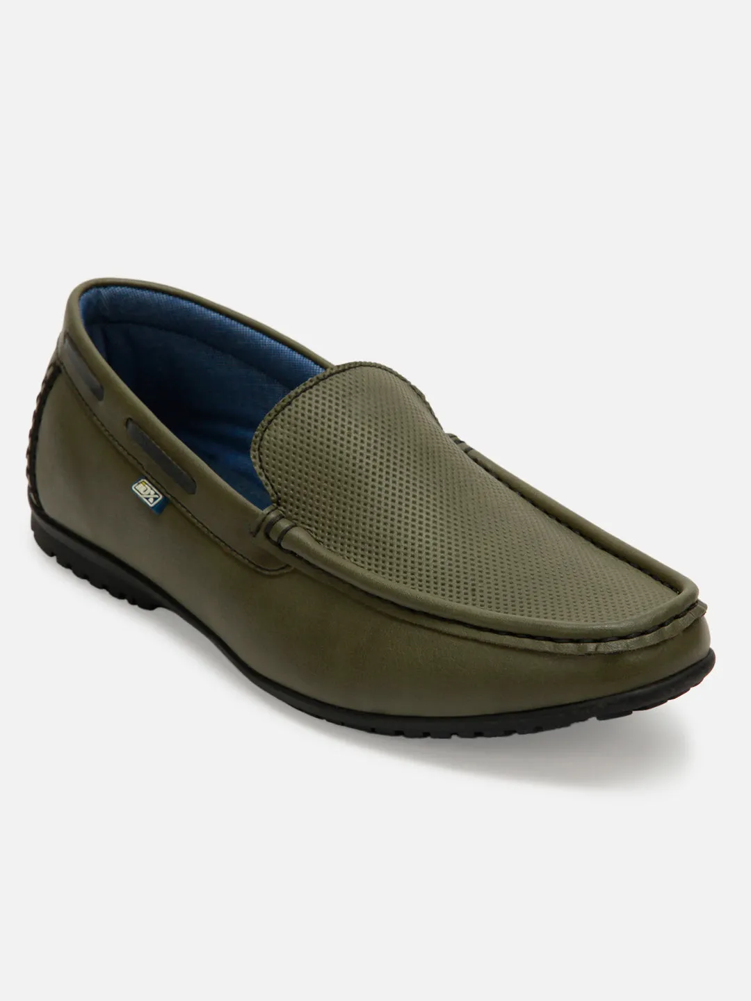 Men's Olive Moc Toe Casual Loafer (IX1014)