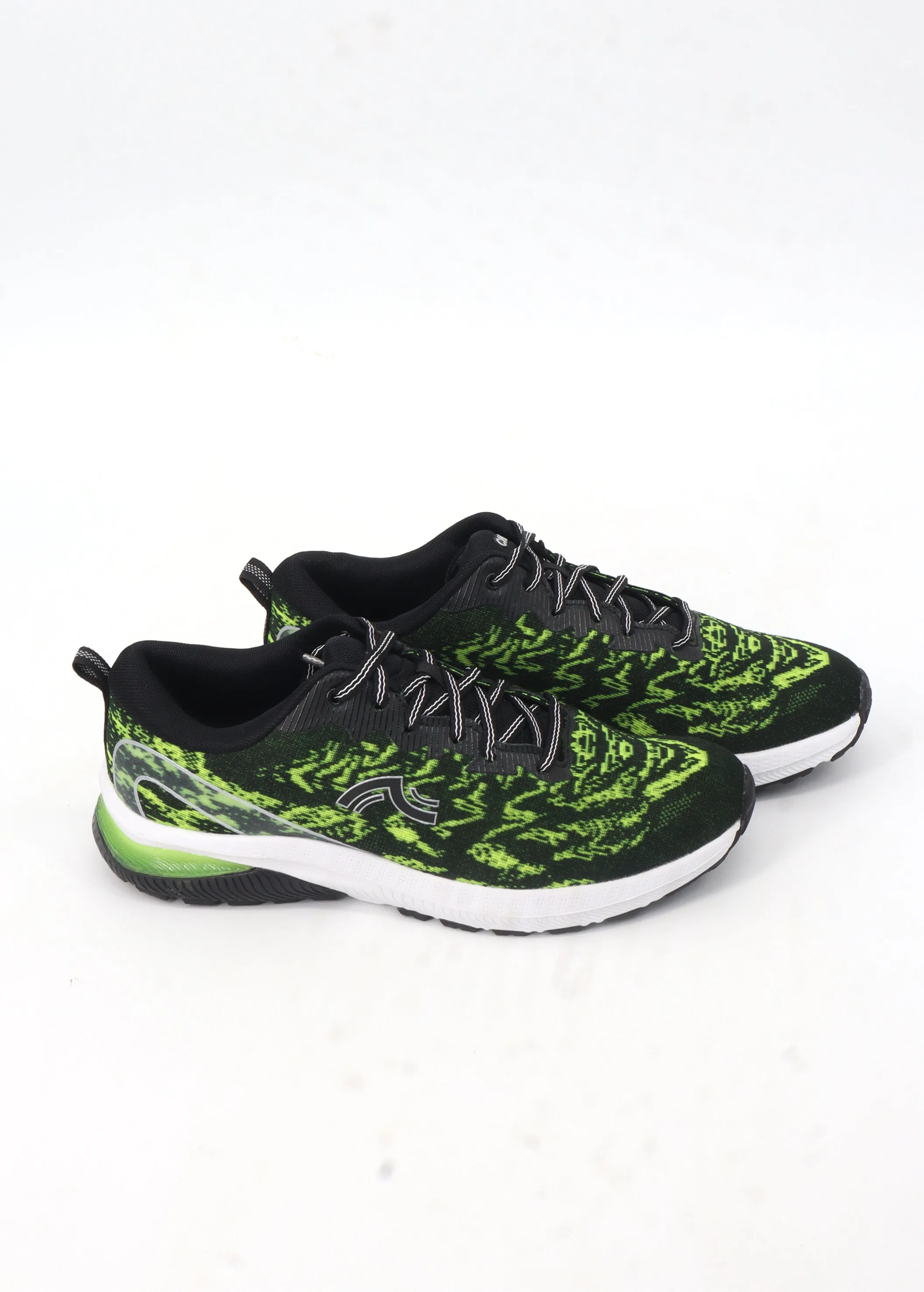 Men's Printed Running Shoes,Black/Green