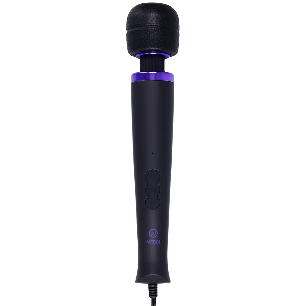 Merci Power Wand Ultra-Powerful Silicone Wand Massager Black Violet