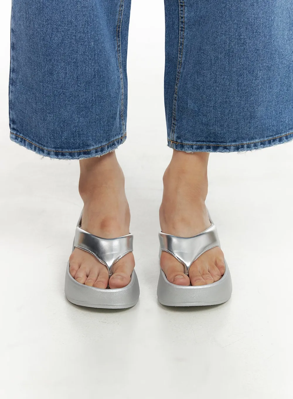 Metallic Chunky Slippers CY429