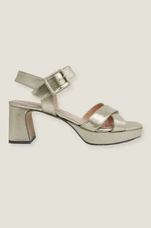 Metallic Platform Heels | Champagne