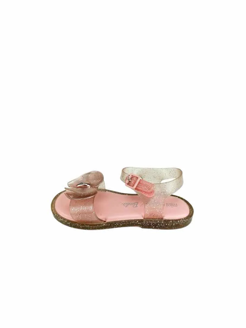 Mini Melissa Girls' Butterfly Barbie Jelly Sandals Pink Size 10 (approx age 5)