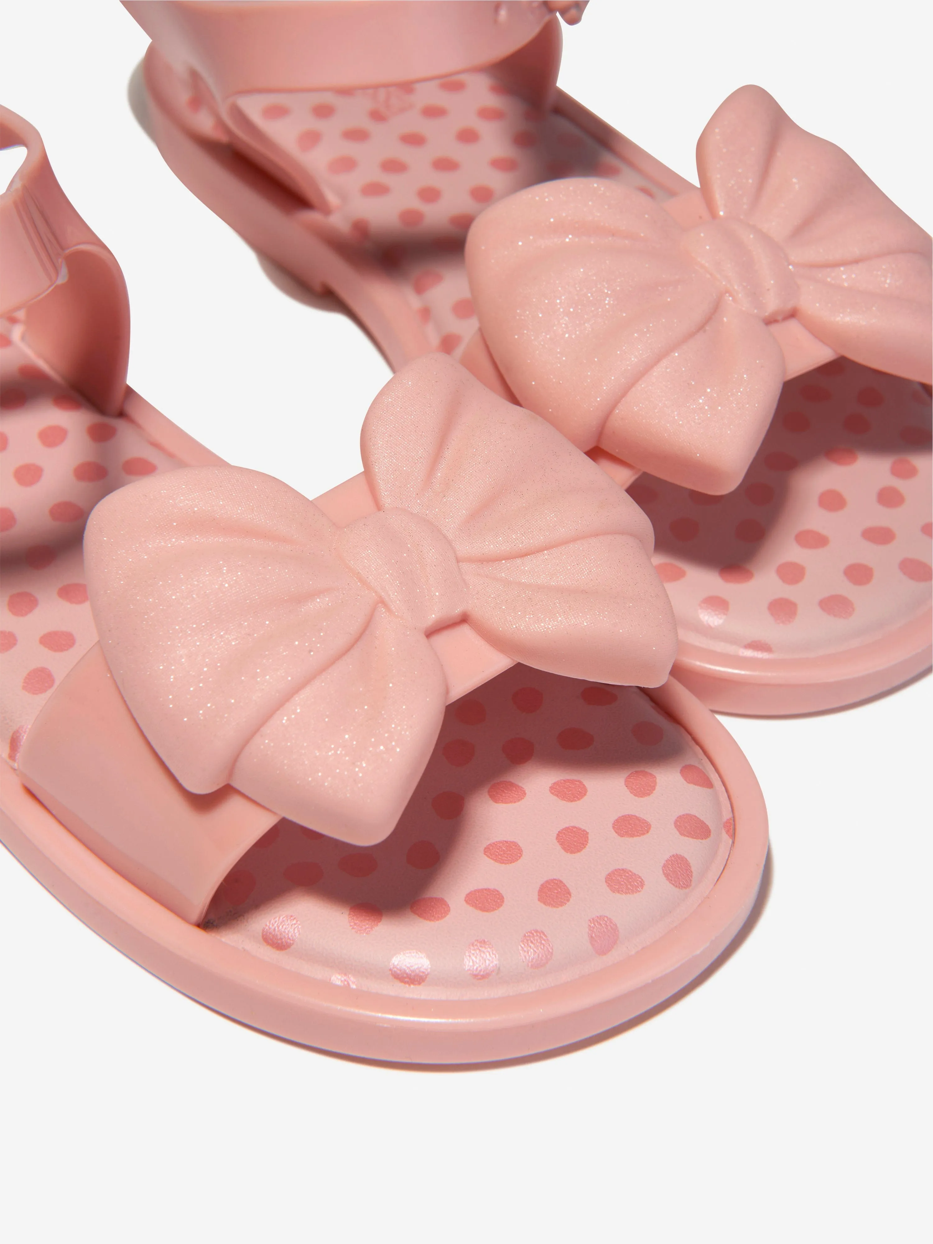 Mini Melissa Girls Mar Soft Bow Jelly Sandals