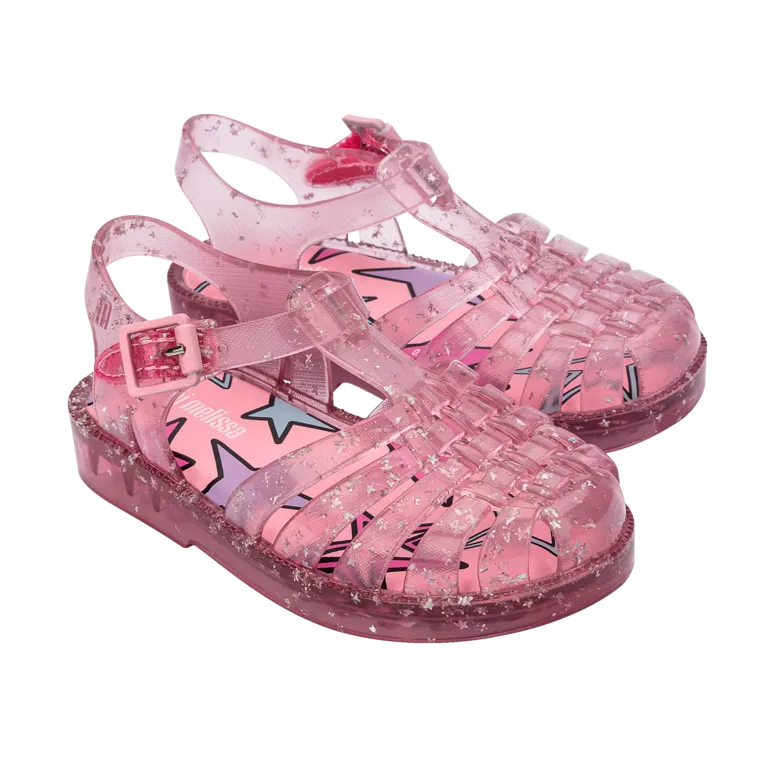 Mini Melissa Possession Shiny Elements Kids - Glitter Pink