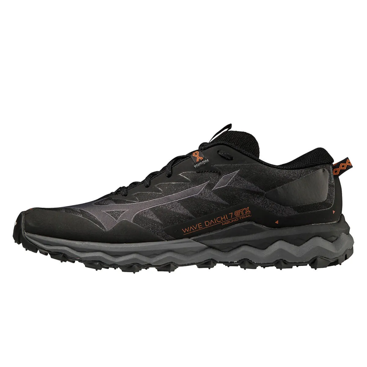 Mizuno Wave Daichi 7 GTX Mens | Black/irongate/meccao