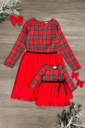 Mom & Me - Red Plaid Tutu Dress