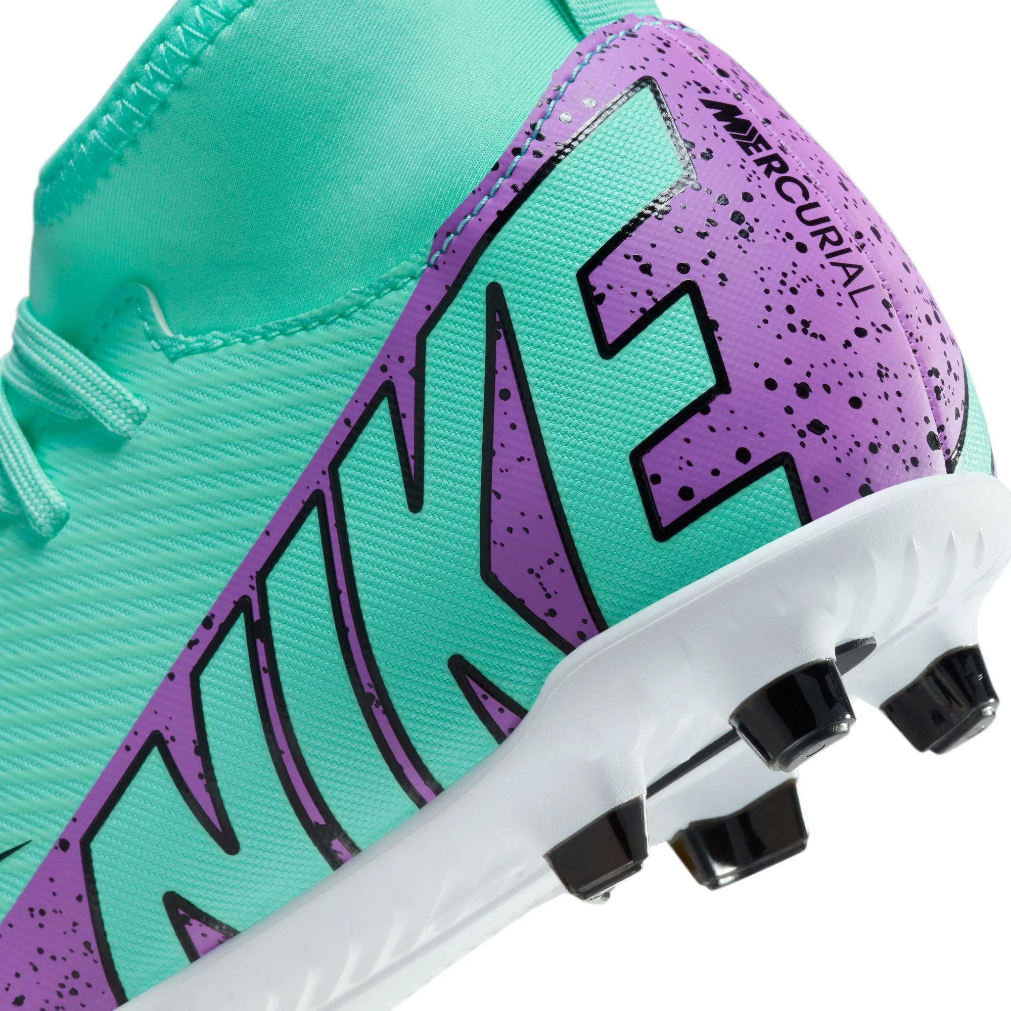 Nike Junior Mercurial Superfly 9 Club FG/MG Soccer Cleat - Hyper Turquoise/Fuchsia Dream/Black/White