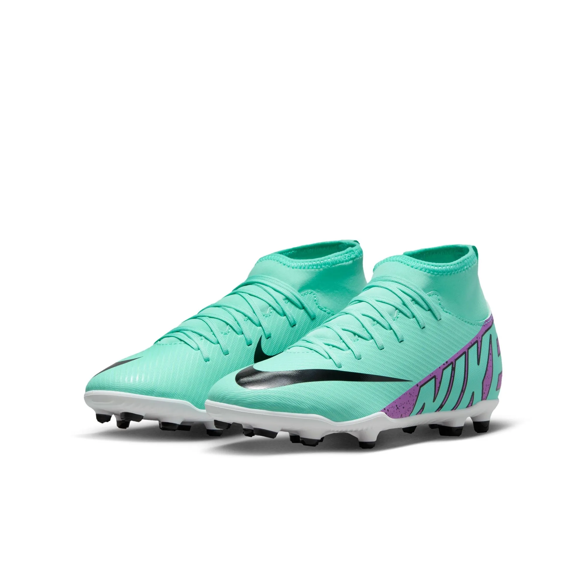 Nike Junior Mercurial Superfly 9 Club FG/MG Soccer Cleat - Hyper Turquoise/Fuchsia Dream/Black/White