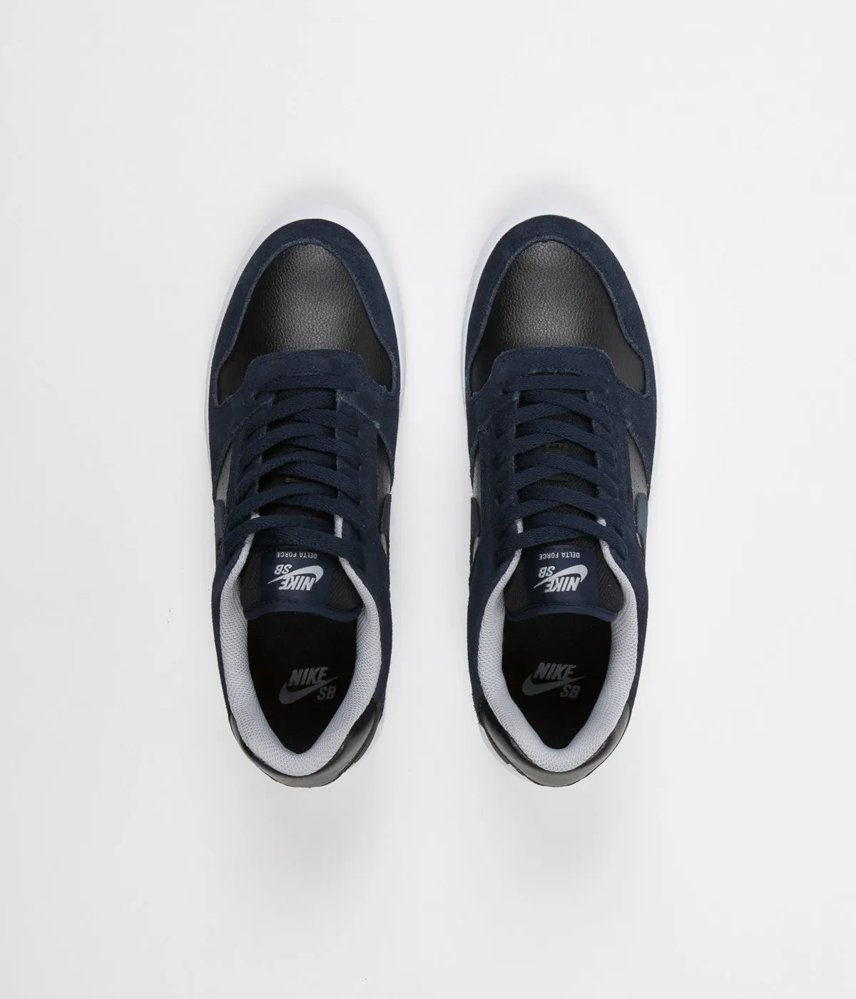 Nike SB Delta Force Vulc Shoes - Obsidian / Obsidian - Black - Wolf Grey