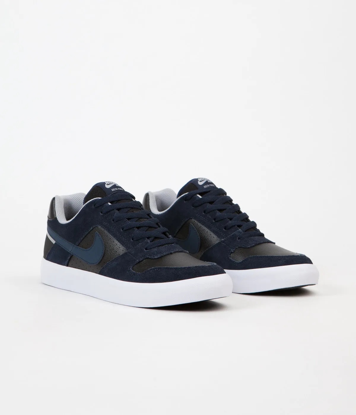 Nike SB Delta Force Vulc Shoes - Obsidian / Obsidian - Black - Wolf Grey